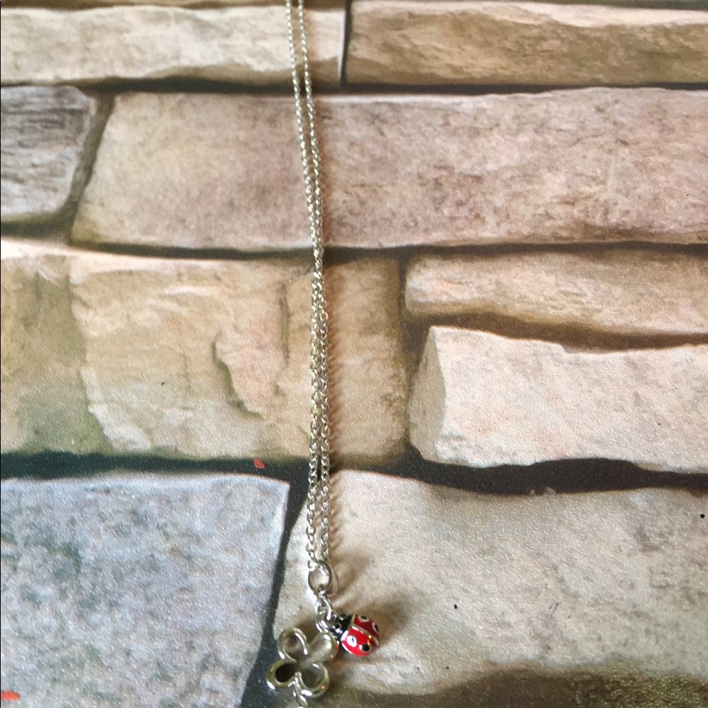 Lady bug Flower necklace
